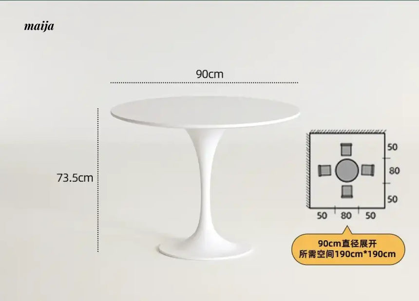 PUMPKIN BOX Round Tulip Dining Table from PUMPKIN BOX
