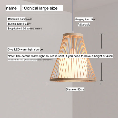 BOJI Amaterasu Elegant Bamboo Balcony Lamp from BOJI