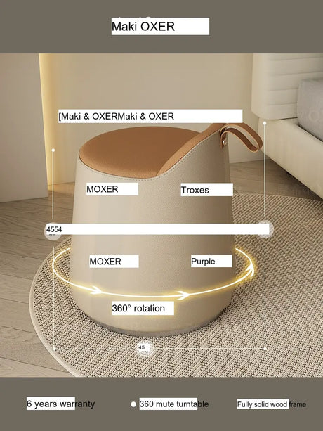 MOXER Ikebana Elegant Cream Makeup Stool from MOXER