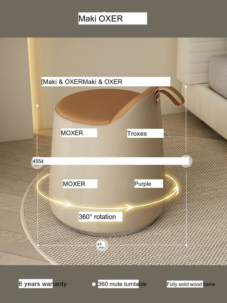 MOXER Ikebana Elegant Cream Makeup Stool from MOXER