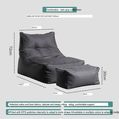 ABOUT WHITE Juniper Cozy Modern Bean Bag Lounge Chair from ABOUT WHITE