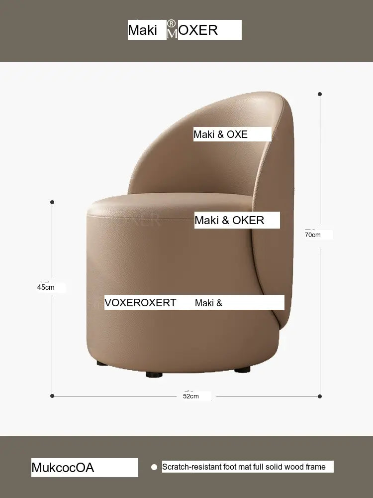 MOXER Santiago Elegant Beige Vintage Dressing Stool from MOXER