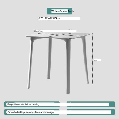 ABOUT WHITE Serafina Modern Minimalist Round Dining Table from ABOUT WHITE