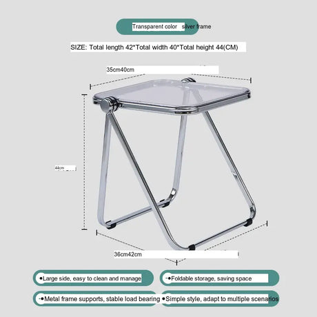 ABOUT WHITE Tamsin Elegant Foldable Acrylic Coffee Table from ABOUT WHITE