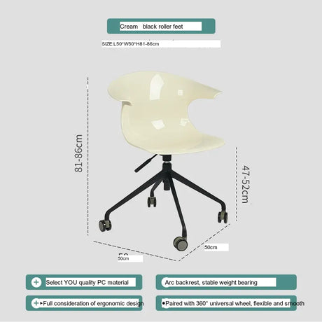 ABOUT WHITE Kiyoshi Elegant Adjustable Computer Chair from ABOUT WHITE