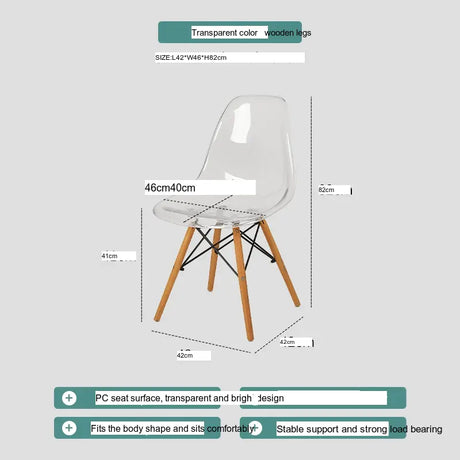 ABOUT WHITE Seraphina Elegant Transparent Dining Chair from ABOUT WHITE