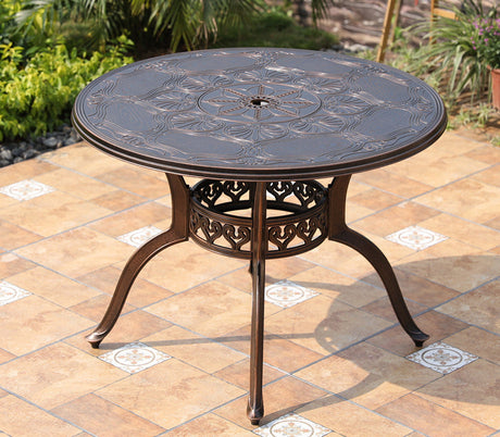 MOJIA Osiris Wrought Iron Outdoor Coffee Table for Timeless Charm from MOJIA