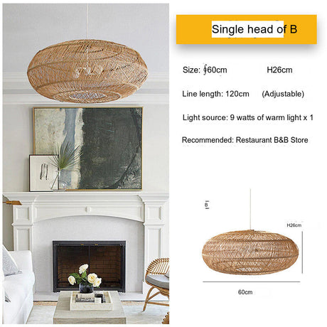 MAILANG Haruki Woven Design Rustic Ceiling Lamp from MAILANG