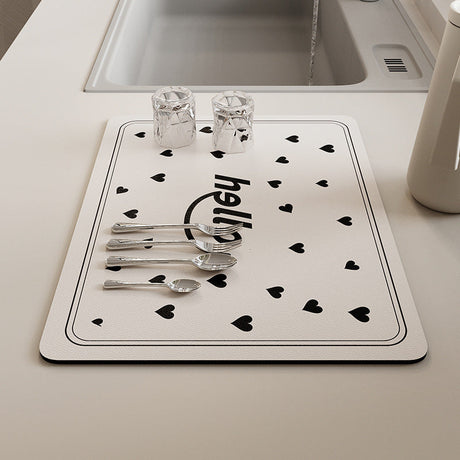 SUCO Marcellus Creamy Absorption Pad Kitchen Drain Mat from SUCO