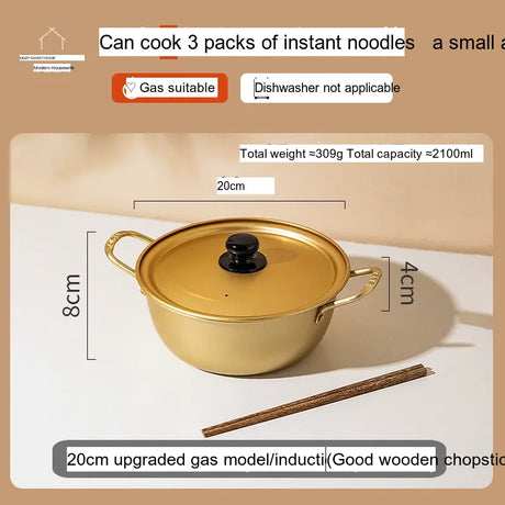 MH Daewon Sleek Korean Yellow Instant Noodle Pot from MH