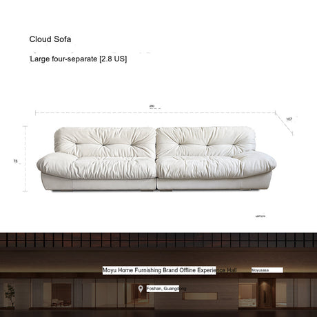 MOYU Luminara Soft Retro Fabric Cloud Cushion from MOYU
