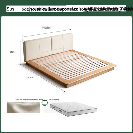 GENJI Harukaze Minimalist Solid Wood Platform Bed from GENJI