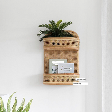 RATTAN FURNITURE Emilia Vintage Handmade Shelf Decor from RATTAN FURNITURE