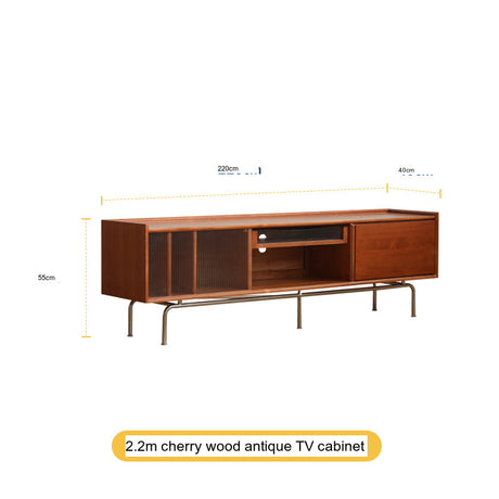 HANKE Marcellus Retro Cherry Wood Medium TV Cabinet Solid Modern Design from HANKE