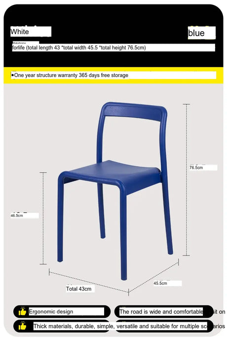 ABOUT WHITE Miura Sleek Stackable Dining Chair from ABOUT WHITE