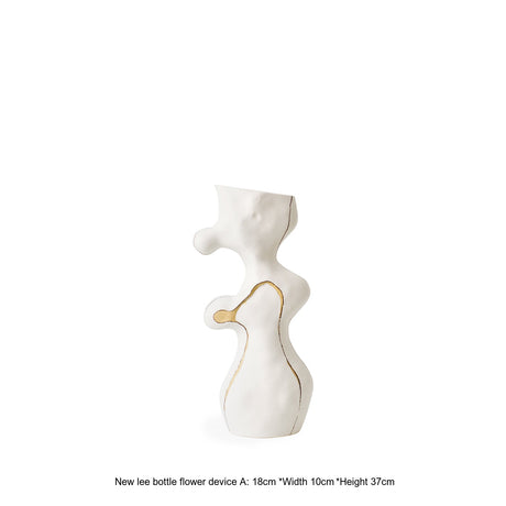 VAVINCI Aeliana Artistic Geometric Ceramic Flower Bottle from VAVINCI