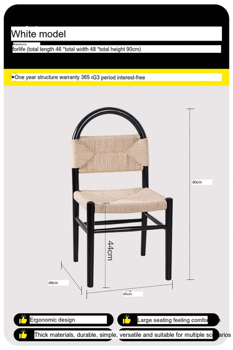 ABOUT WHITE Elowen Vintage Solid Wood Dining Chair from ABOUT WHITE
