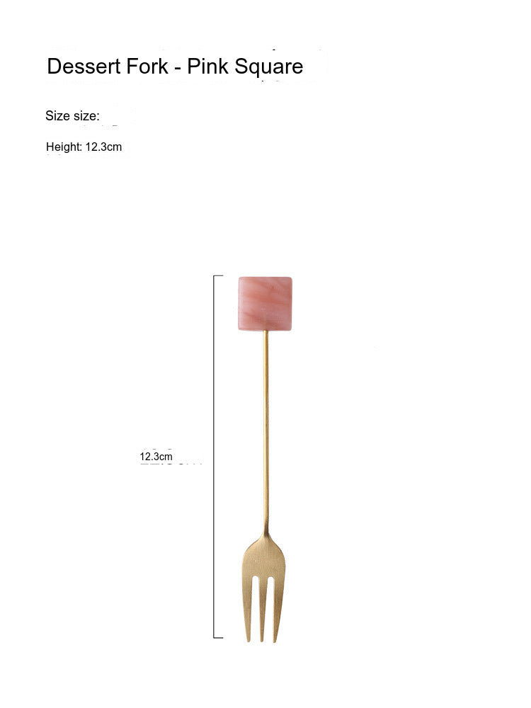 LIVETAI Sapphira Elegant Stainless Steel Cake Forks from LIVETAI