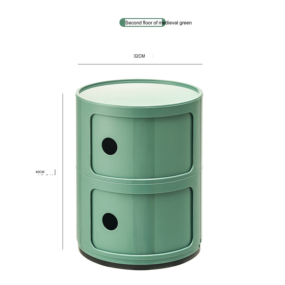 NIYE Aveline Minimalist Round Storage Side Table from NIYE
