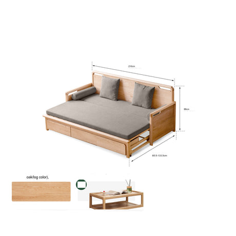 GENJI Akiko Versatile Natural Wood Foldable Sofa from GENJI