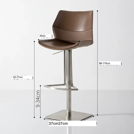 ABOUT WHITE Isabeau Nordic Simple High-Foot Bar Chair with Rotation & Light Luxury. from ABOUT WHITE