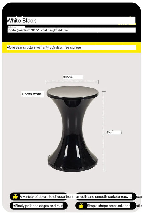 ABOUT WHITE Lira Contemporary Sleek Storage Stool from ABOUT WHITE