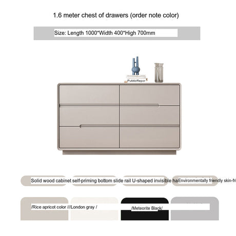 LINYUE Alaric Italian Solid Wood Eight-Drawer Storage Cabinet from LINYUE