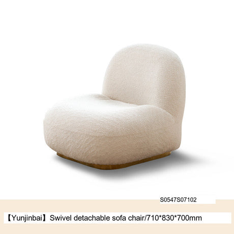 GENJI Emory Modern Light Luxury Lambskin Single Chair from GENJI