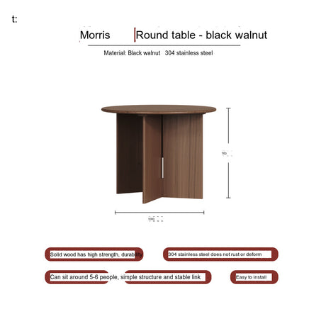 TELLS Yamaguchi Elegant Solid Wood Bauhaus Dining Table from TELLS