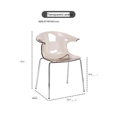 NIYE Petronella Elegant Creamy Acrylic Dining Chair from NIYE