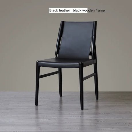 MOXER Zephyra Elegant Minimalist Saddle Leather Dining Chair from MOXER