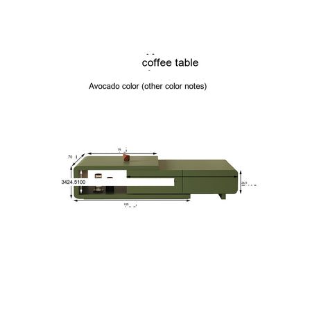 KOCU HOME Catania Rustic Retractable Solid Wood Table from KOCU HOME