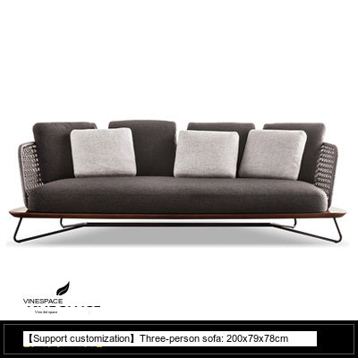 RATTAN SPACE Elysium Waterproof Natural Wood Footstool Set from RATTAN SPACE