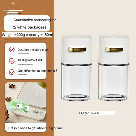 MH Araceli Modern Kitchen Salt Container with Control Mechanism from MH
