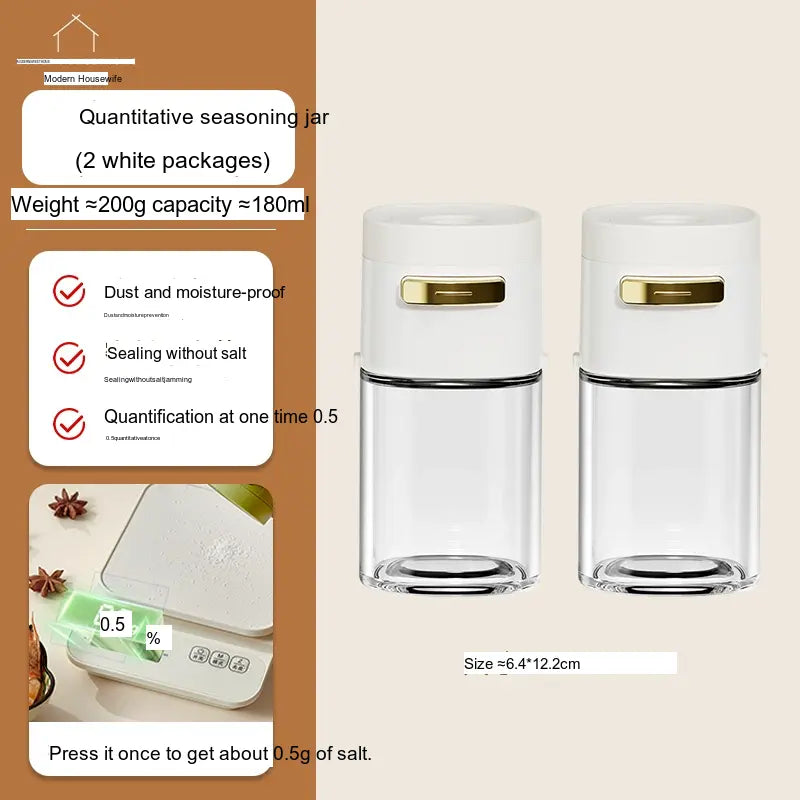 MH Araceli Modern Kitchen Salt Container with Control Mechanism from MH