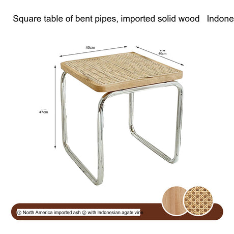 RATTAN FURNITURE Isola Retro Stainless Steel Shoe Stool from RATTAN FURNITURE