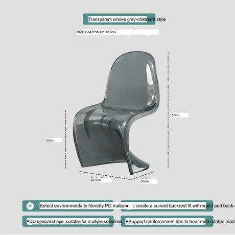 ABOUT WHITE Jintae Minimalist Transparent Dining Chair from ABOUT WHITE