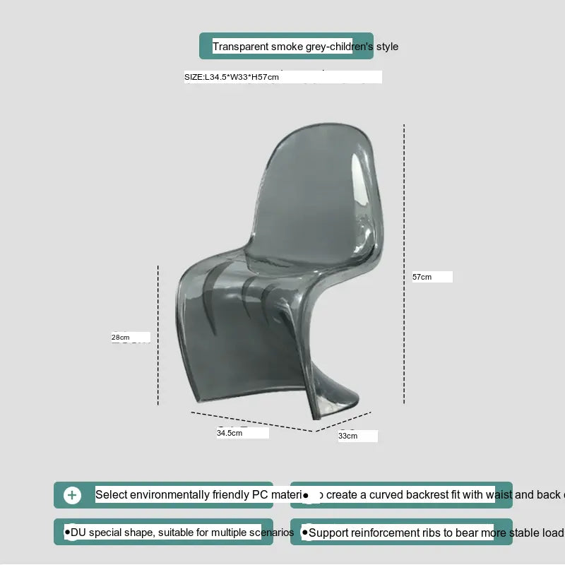 ABOUT WHITE Jintae Minimalist Transparent Dining Chair from ABOUT WHITE