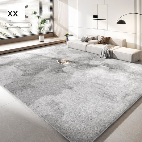PIXEL Marazion Plush Luxe Grey Area Carpet from PIXEL