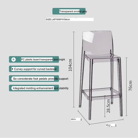ABOUT WHITE Callidora Elegant Luxury Transparent Bar Chair from ABOUT WHITE