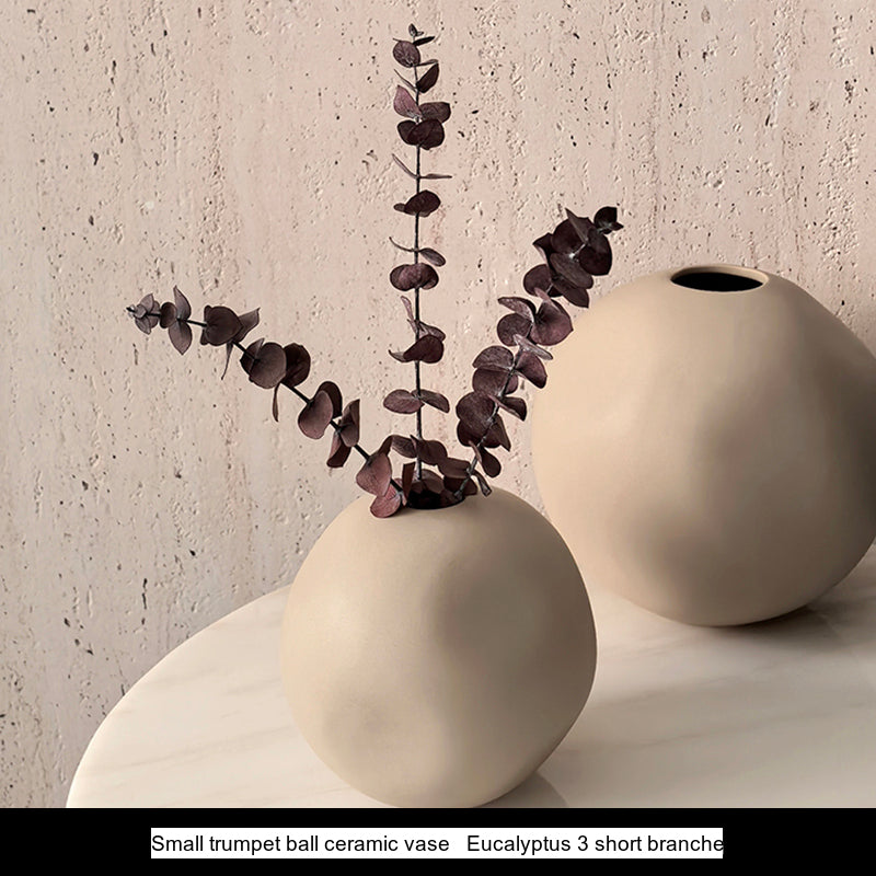 LIVETAI Marisol Elegant Round Ceramic Vase from LIVETAI