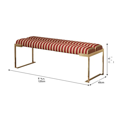 GANGETIC AGE Isolde Elegant Contemporary Steel Bedroom Bench from GANGETIC AGE