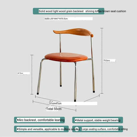ABOUT WHITE Sapphira Elegant Retro Solid Wood Dining Chair from ABOUT WHITE