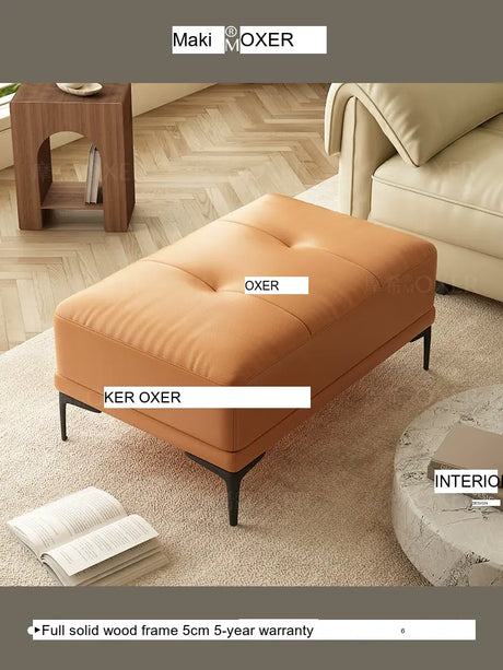 MOXER Elowen Luxe Solid Wood Latex Footstool from MOXER