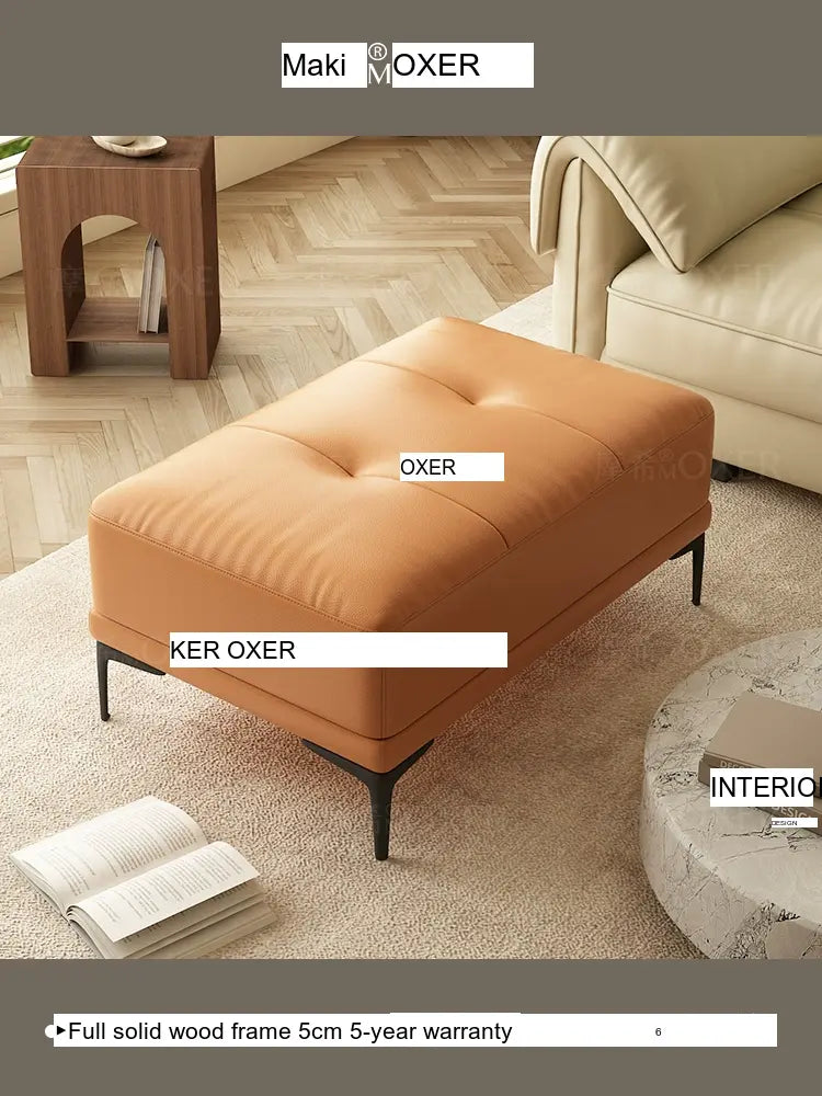 MOXER Elowen Luxe Solid Wood Latex Footstool from MOXER