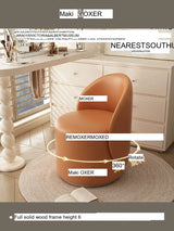 MOXER Elowen Elegant Genuine Leather Rotating Makeup Stool from MOXER