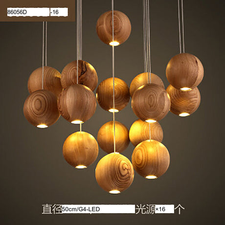 BOJI Kylana Stylish Wooden Coffee Ceiling Lamp from BOJI