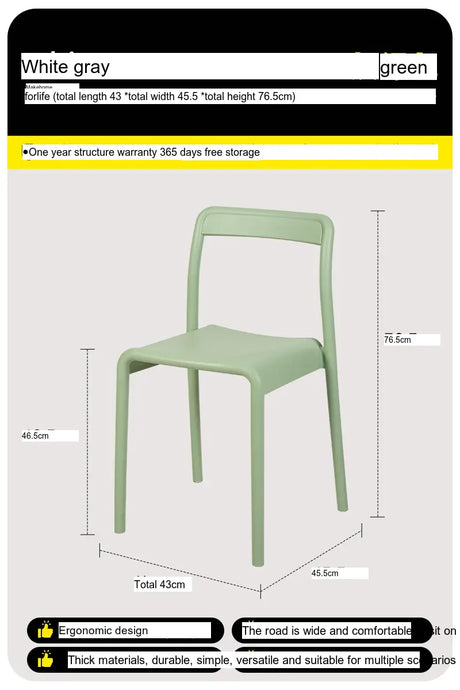 ABOUT WHITE Miura Sleek Stackable Dining Chair from ABOUT WHITE