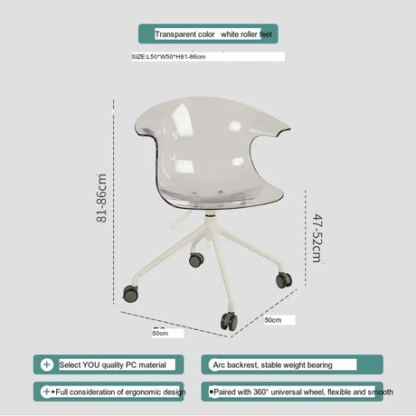 ABOUT WHITE Kiyoshi Elegant Adjustable Computer Chair from ABOUT WHITE