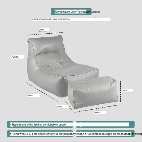 ABOUT WHITE Juniper Cozy Modern Bean Bag Lounge Chair from ABOUT WHITE